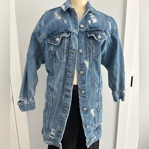 Zara oversized jean jacket size Smaill